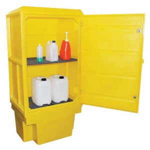 Plastic coshh chemical cabinets